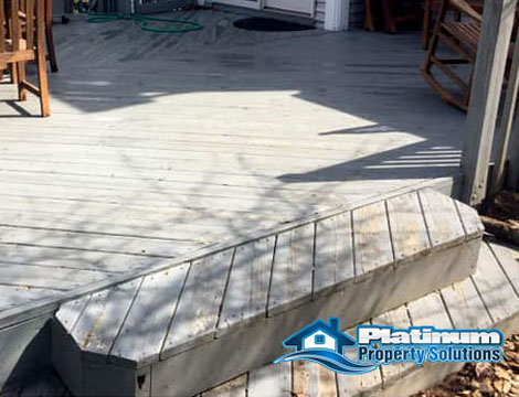 after view of wood deck cleaning and refinishing service in grand rapids, mi