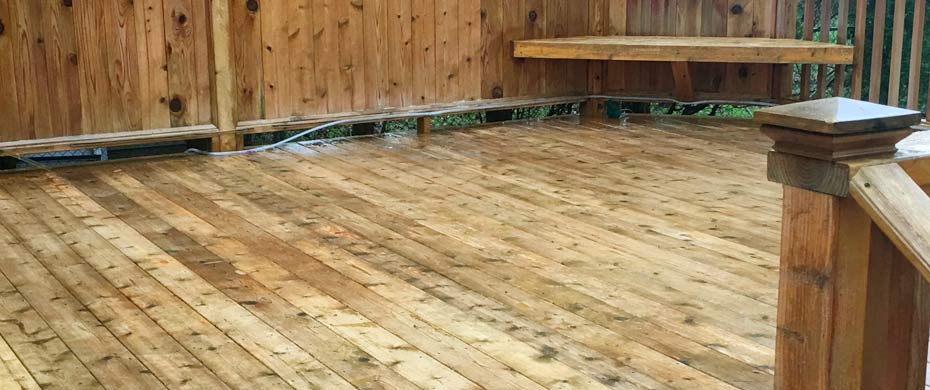 clean wood deck without pressure washing in west michigan